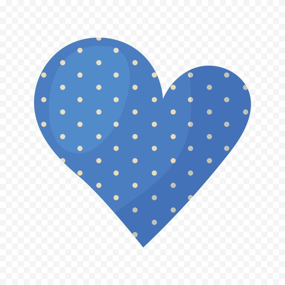 Blue heart element on white vector