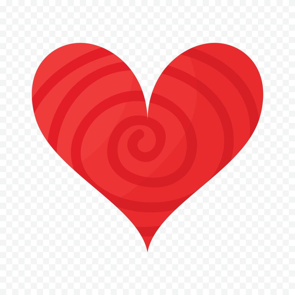 Red heart isolated illustration on the white background vector