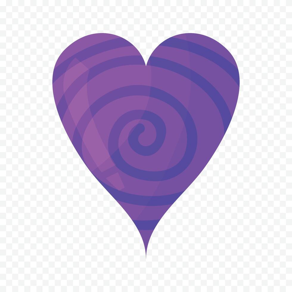 Purple heart element vector