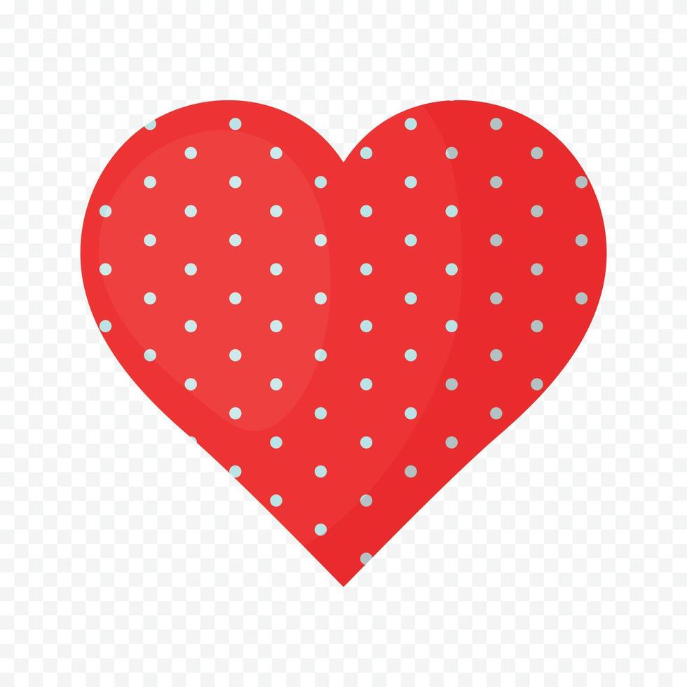 Red heart illustration isolated on white vector