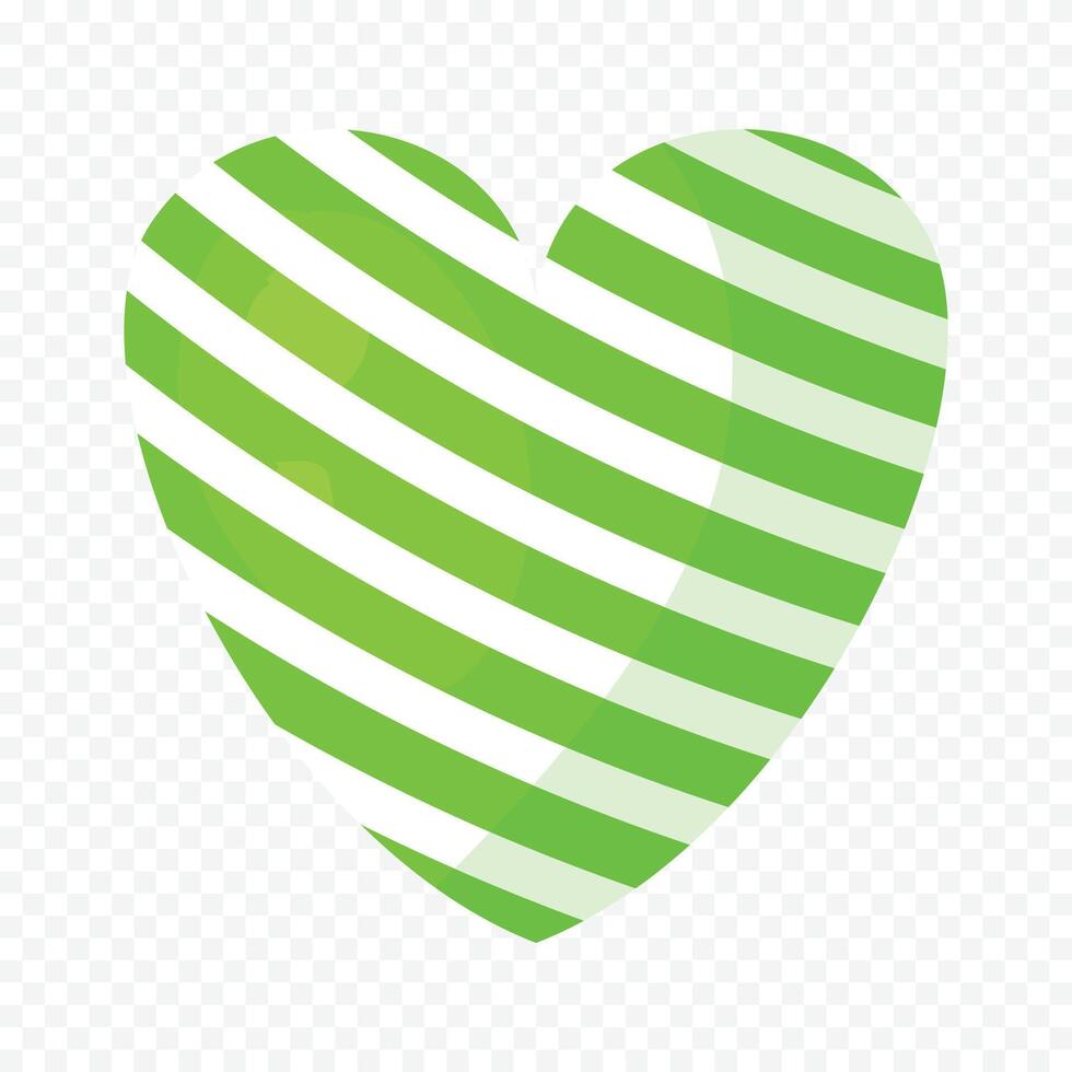 Green heart element vector