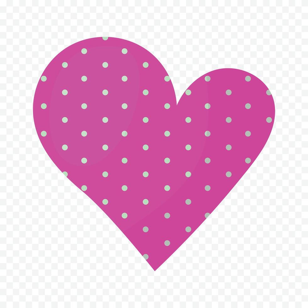 Pink heart element on a white background vector