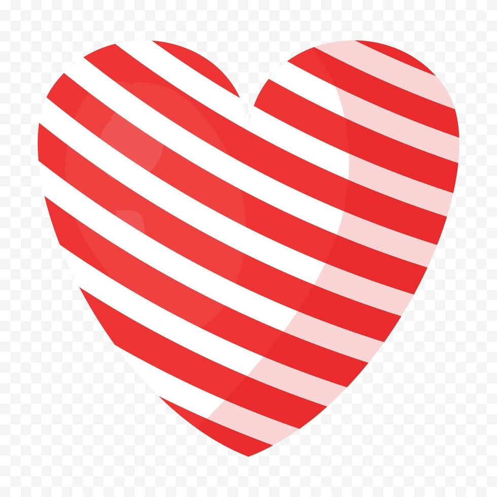 Red heart isolated illustration on white background vector