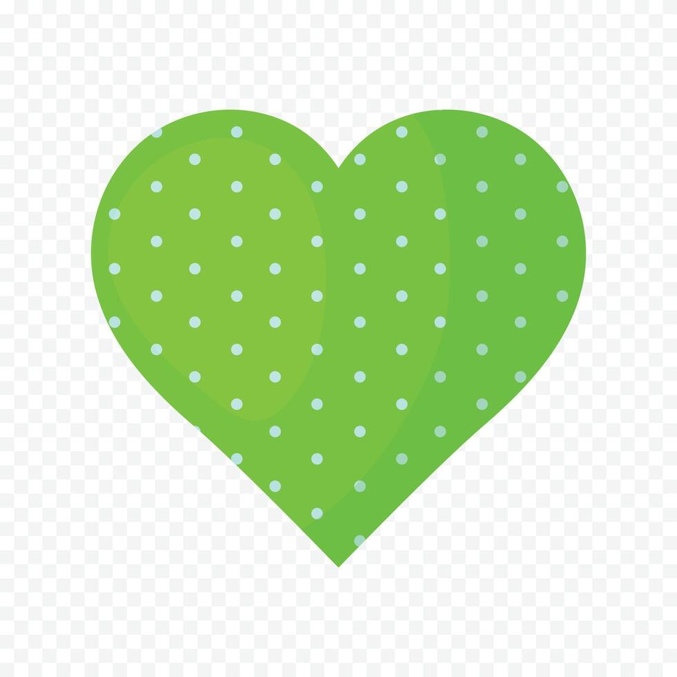 Green heart isolated illustration on white vector