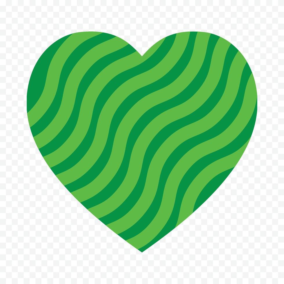 Green heart isolated on white vector