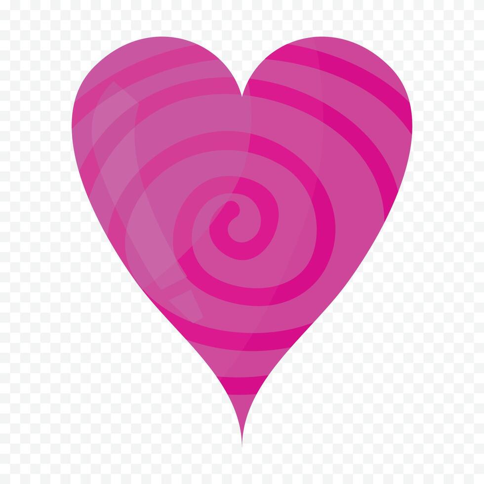 Pink heart element vector