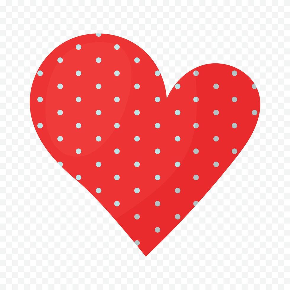 Red heart isolated illustration on the white vector