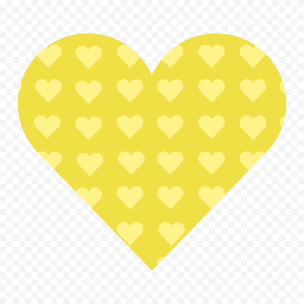 yellow heart illustration on the white background vector