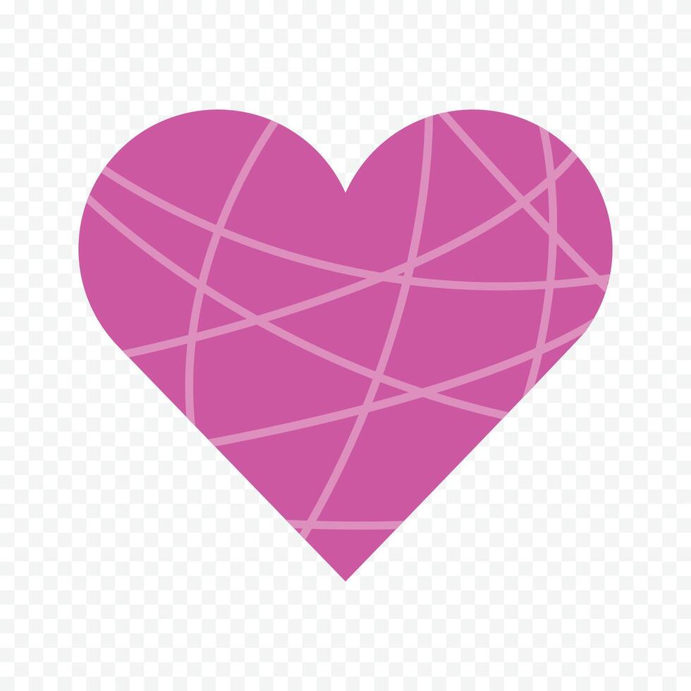 Pink heart isolated on the white vector