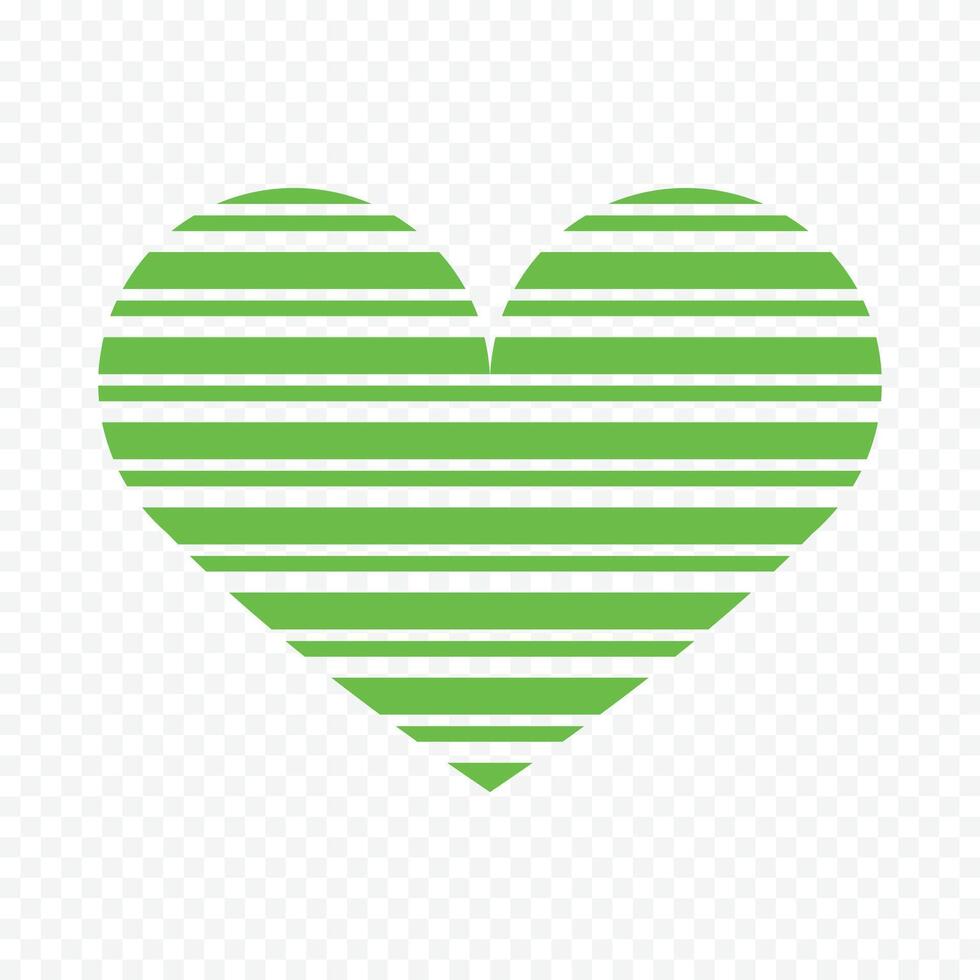 Set Of Line Filled Pixelated Hearts on white vector