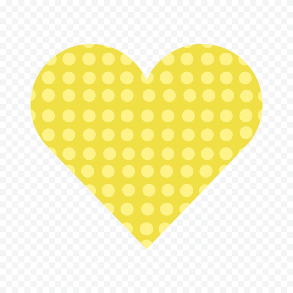 yellow heart isolated on white vector