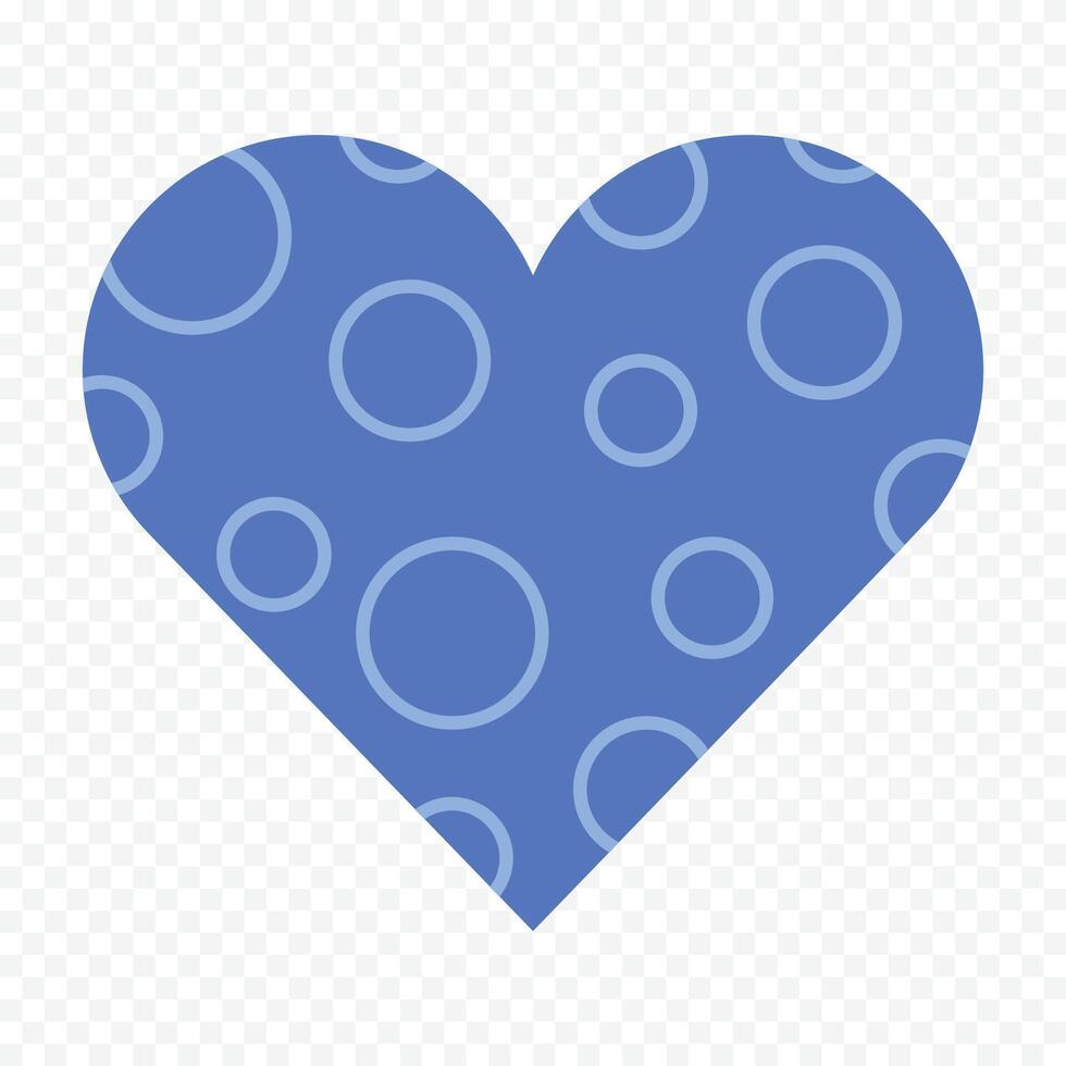 blue heart illustration on a white background vector
