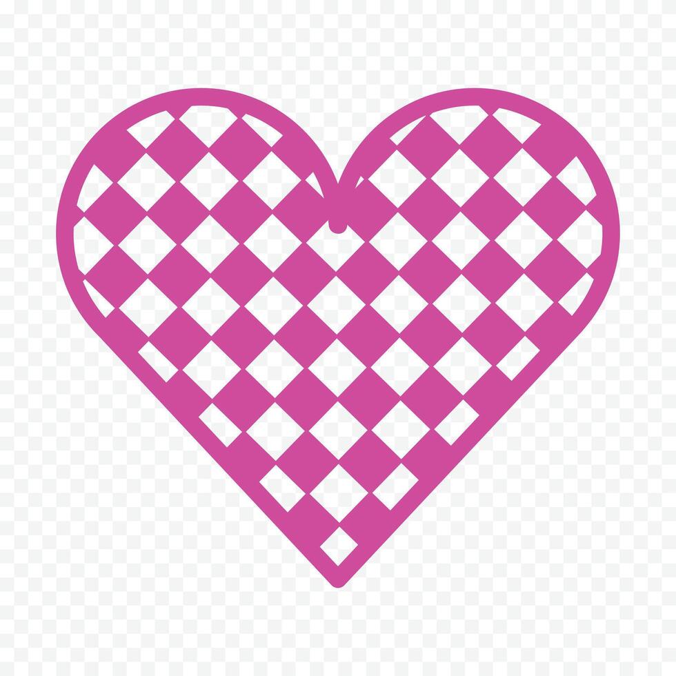 Pink heart illustration vector