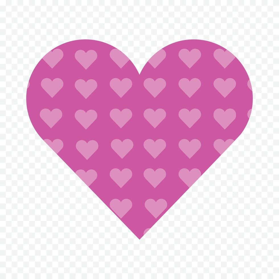 Purple heart illustration on white vector