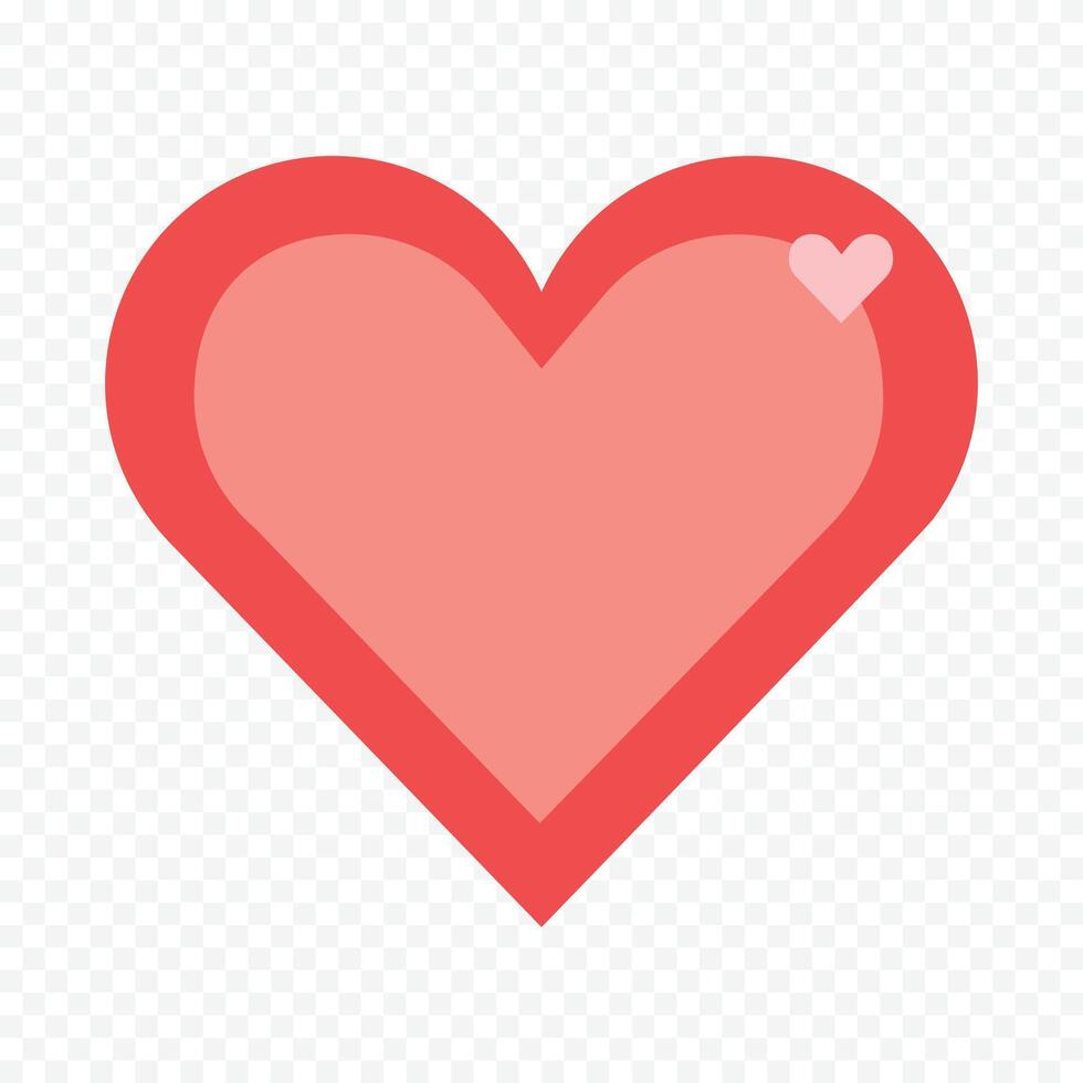 Red heart isolated on white background vector