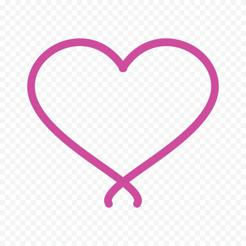 2964 Doodle hand drawn heart drawing on white background vector