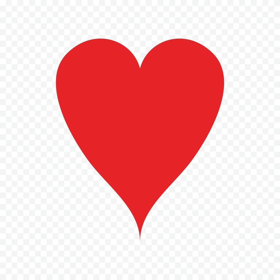 Red heart design on white vector
