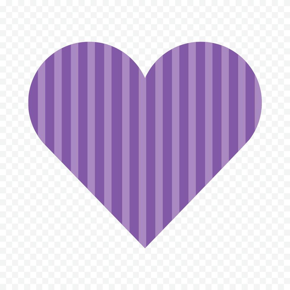 Set Of Line Filled Pixelated Heart on the white background vector