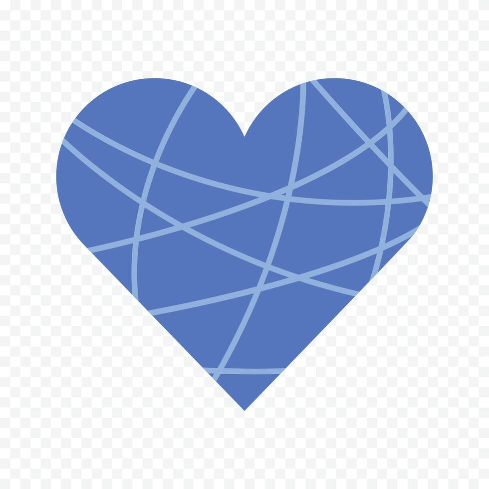 Blue heart isolated on white vector