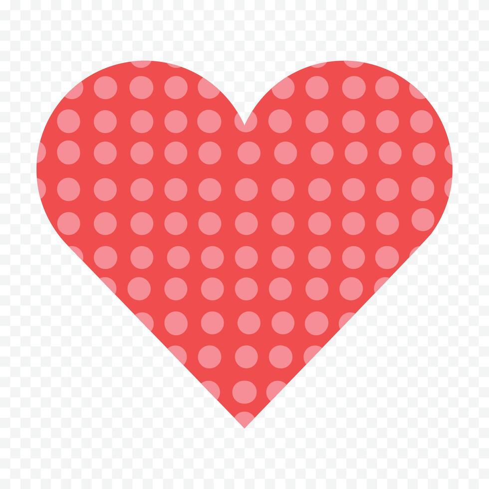 Red heart isolated on the white vector