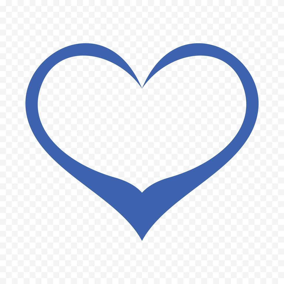 blue heart illustration on white background vector