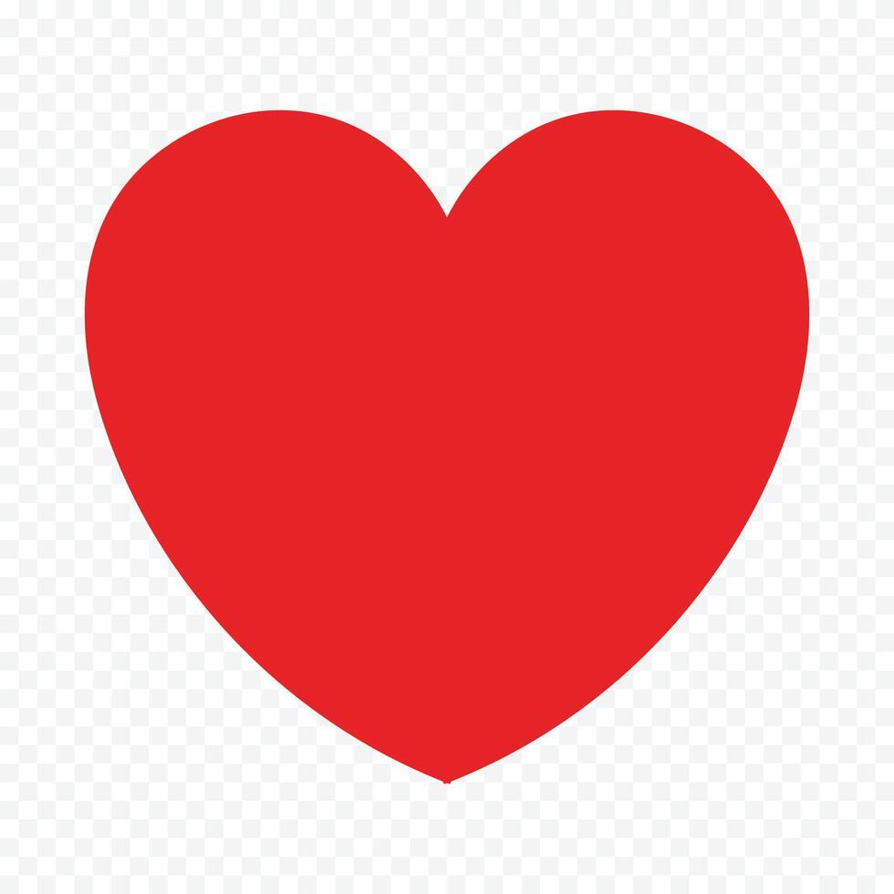 Red Heart illustration on white vector