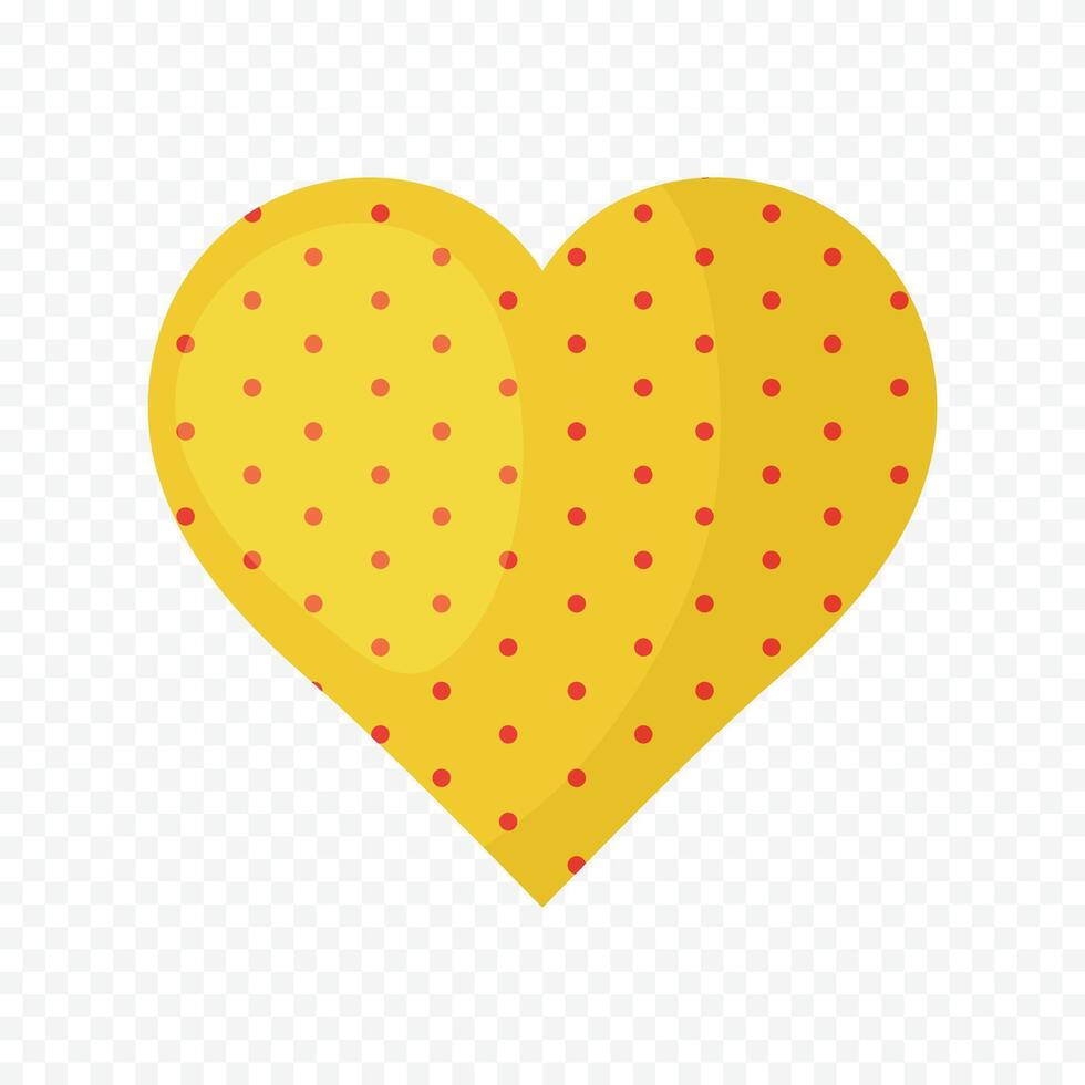 yellow heart element vector