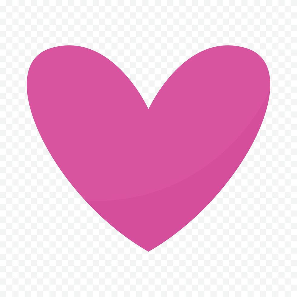 Pink heart isolated on white vector