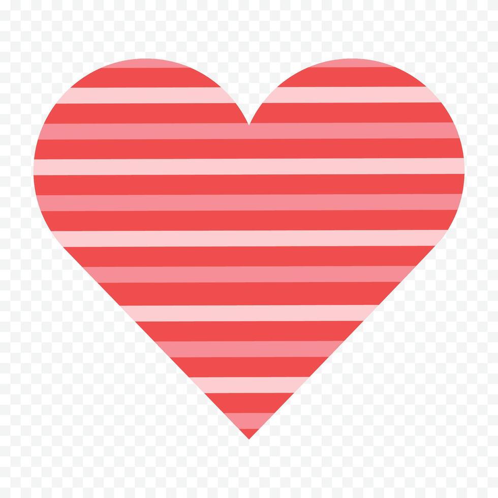 Set Of Line Filled Pixelated Heart vector
