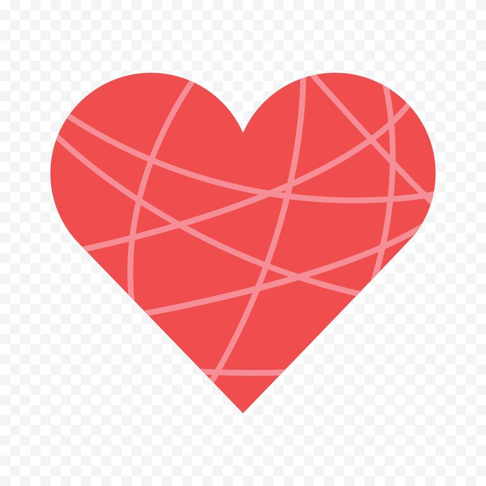 Red heart isolated on a white vector