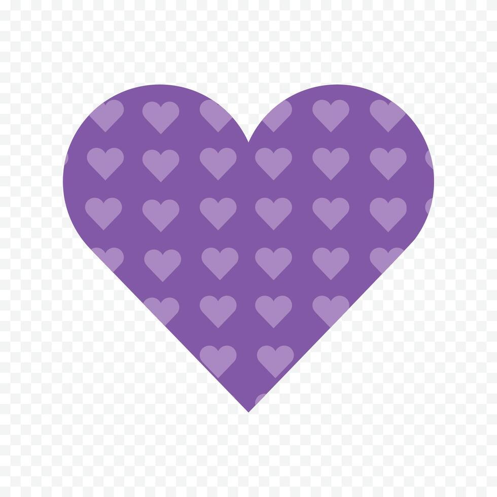 Purple heart illustration on a white background vector