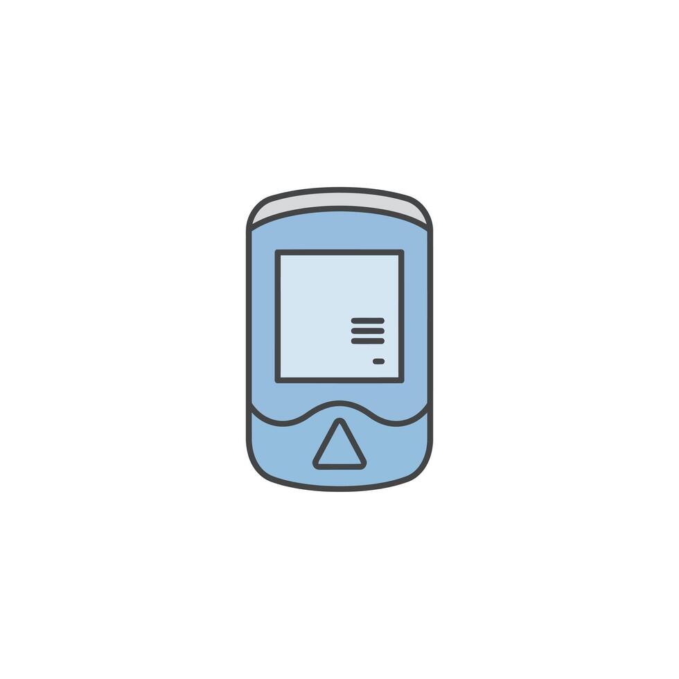 Insulin Pump With a Touchscreen Interface on a White Background vector