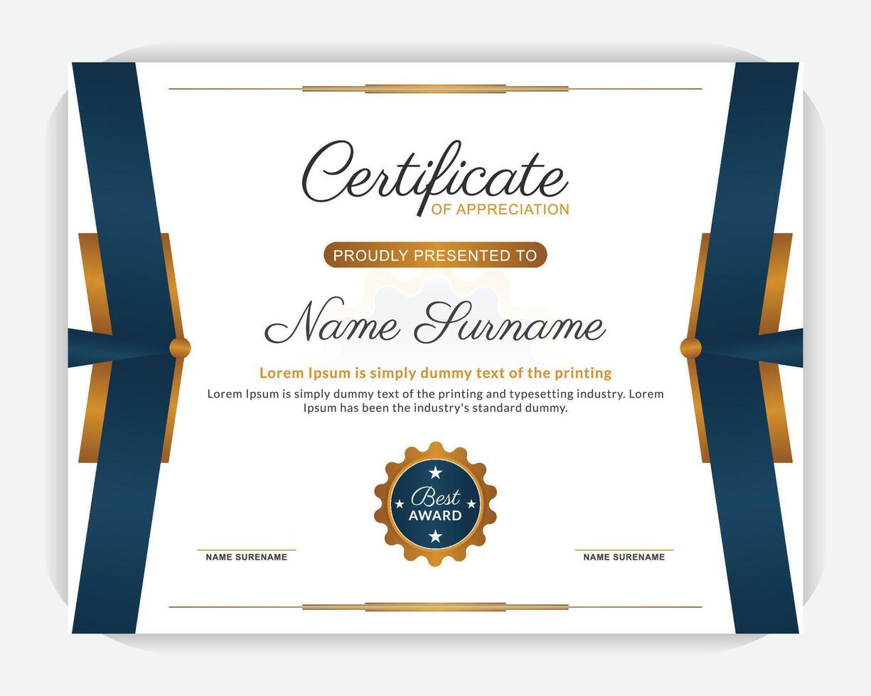 Certificate achievement template, Creative, modern, stylish, explosive, premium , creative background elegant award certificate, elegant certificate of appreciation template vector