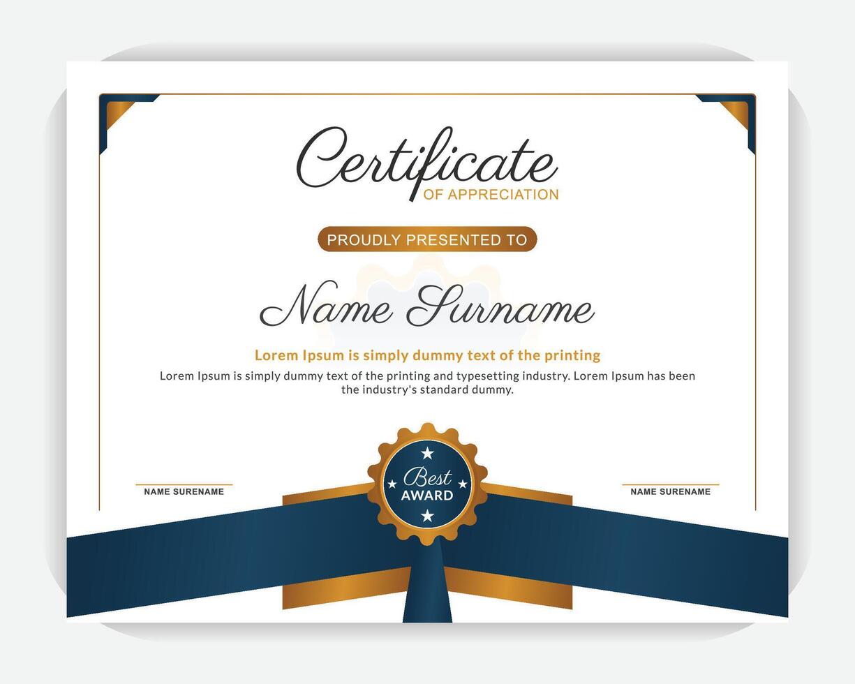 Creative, modern, stylish, explosive, premium , creative background elegant award certificate, elegant certificate of appreciation template vector