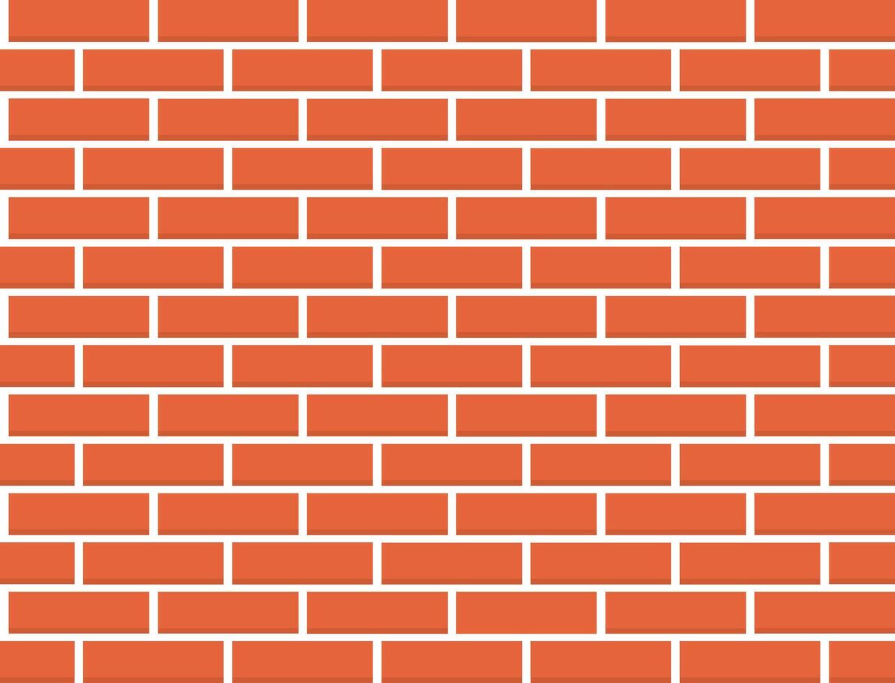Seamless Brick Wall Pattern Flat Illustration. Clean Icon Design Element on Isolated White Background vector