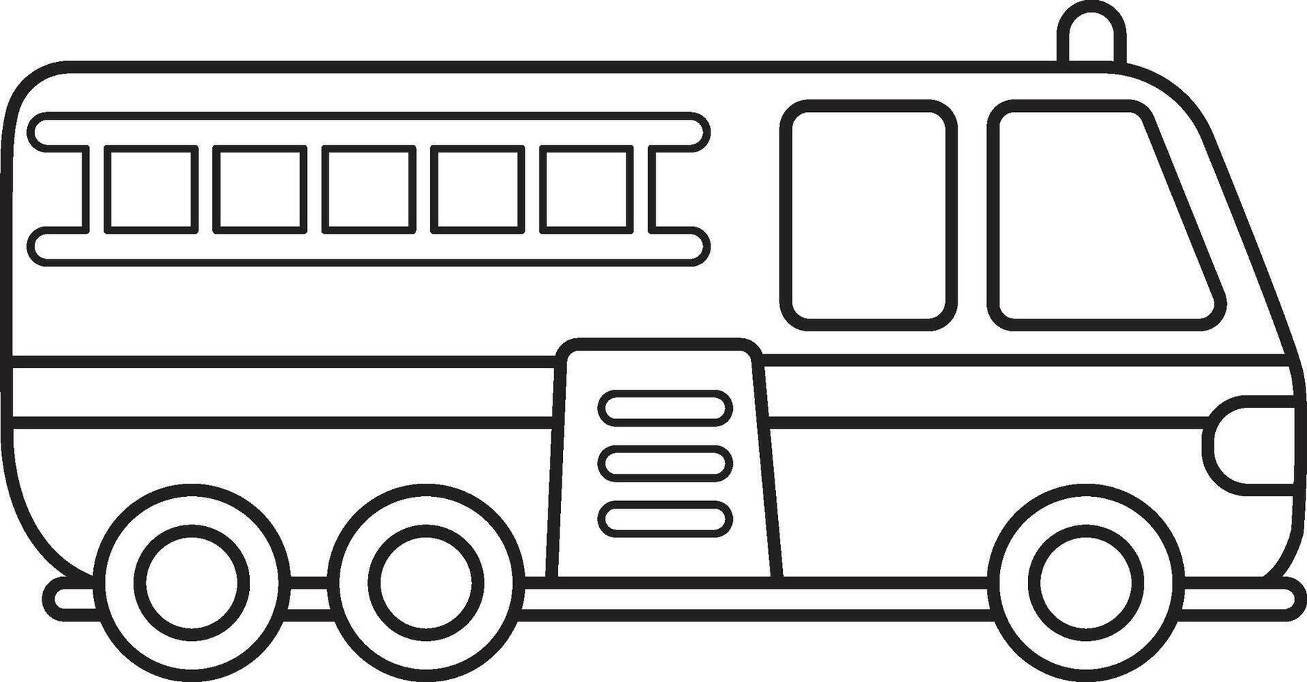 Firetruck Outline Icon vector
