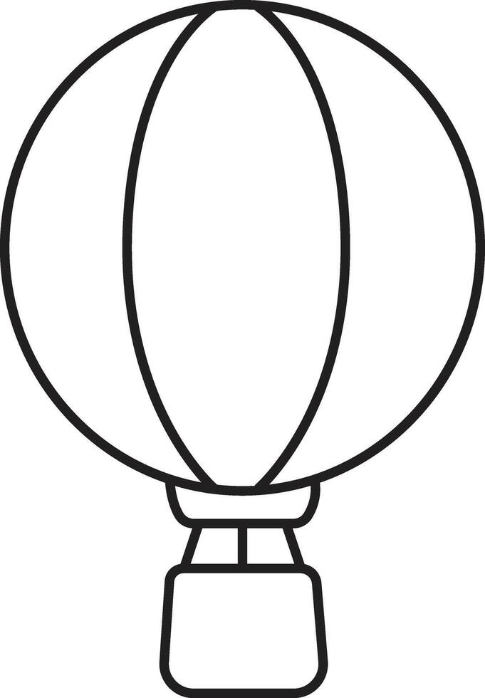 Hot Air Balloon Outline Icon vector