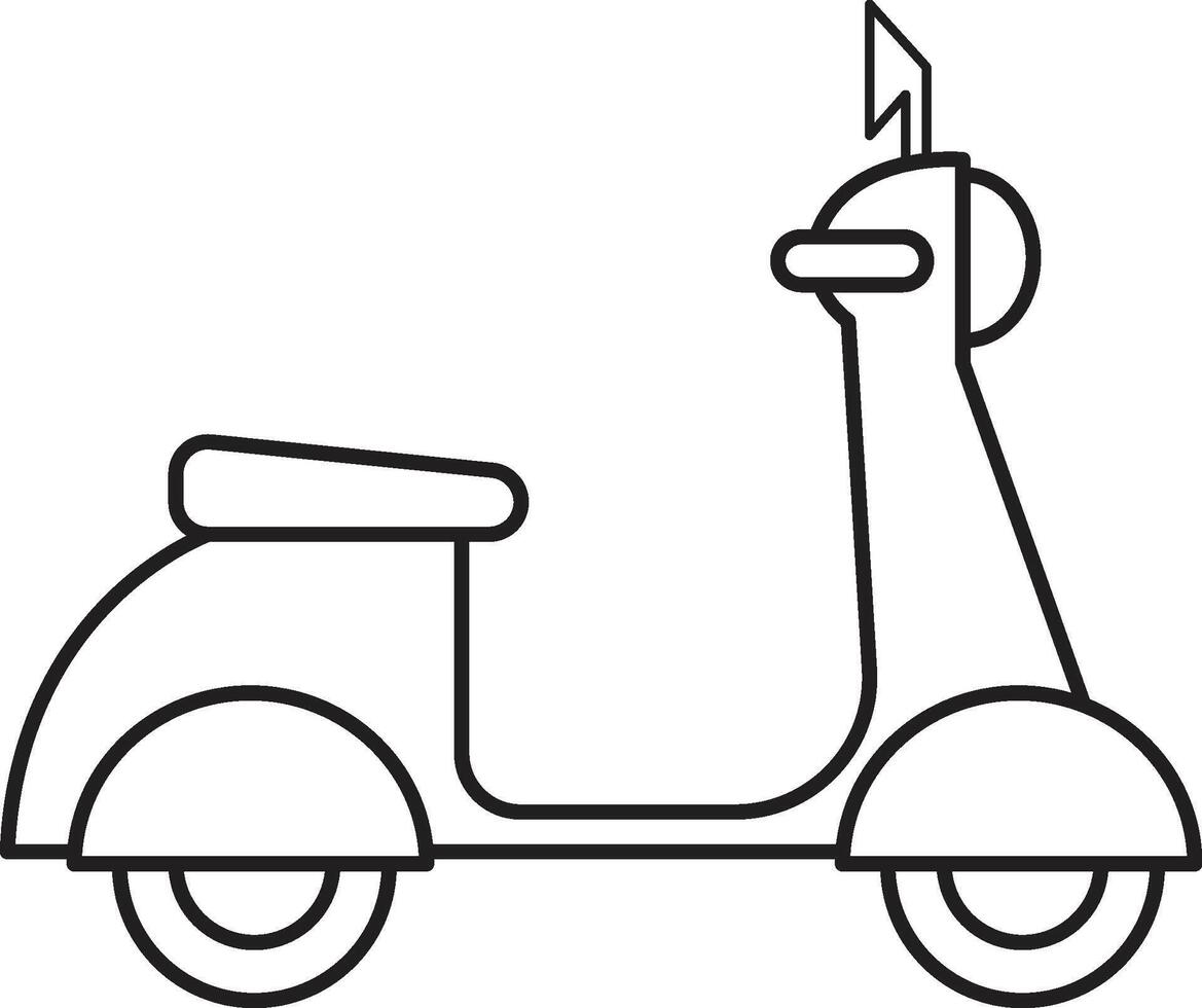 Motorcycle Outline Icon vector