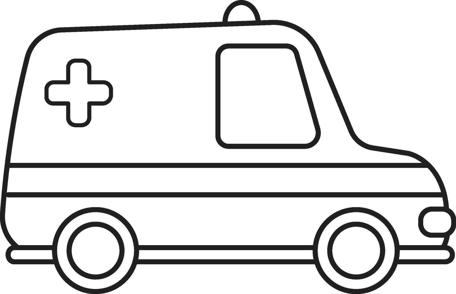 Ambulance Outline Icon vector