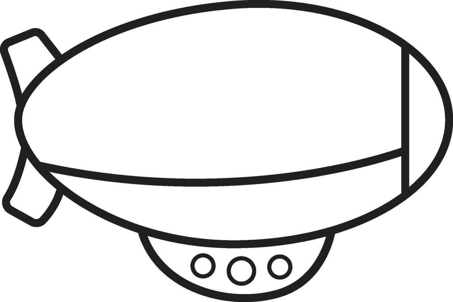Airship Outline Icon vector