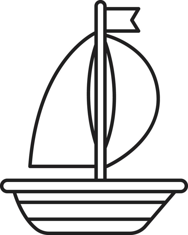 Sailboat Outline Icon vector