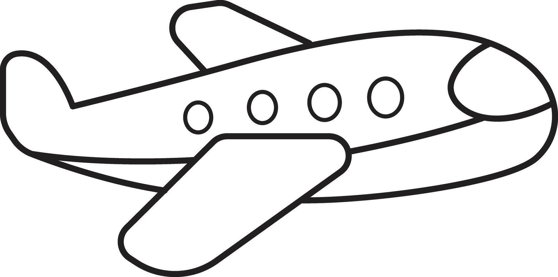 Airplane Outline Icon vector