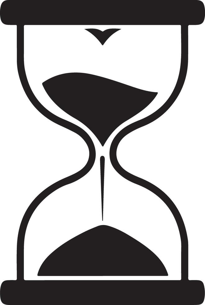 Love and Time Symbol Heart Shaped Hourglass vector