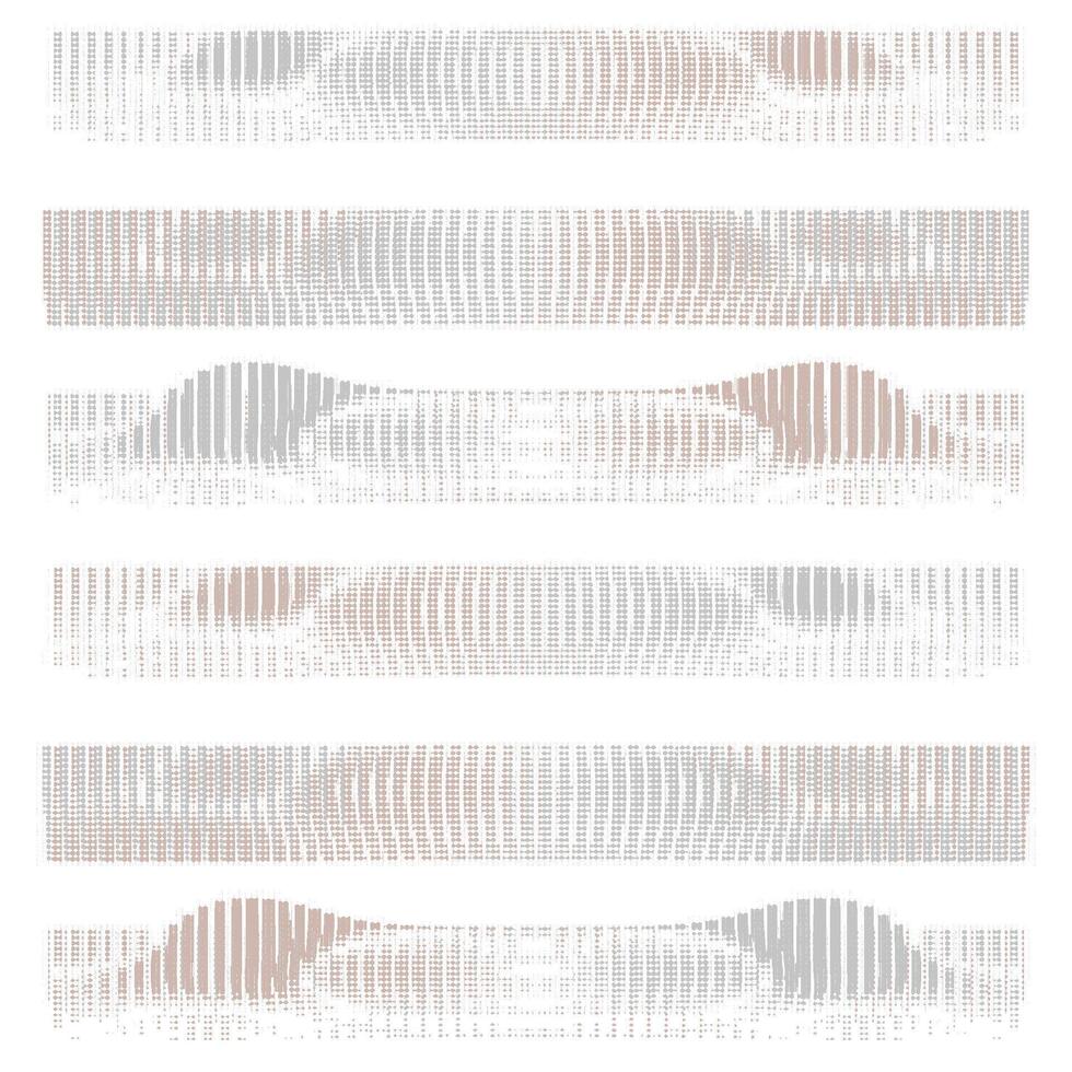 A set of wavy lines in different colors vector