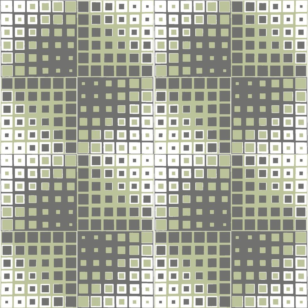 A green and gray pattern with squares vector