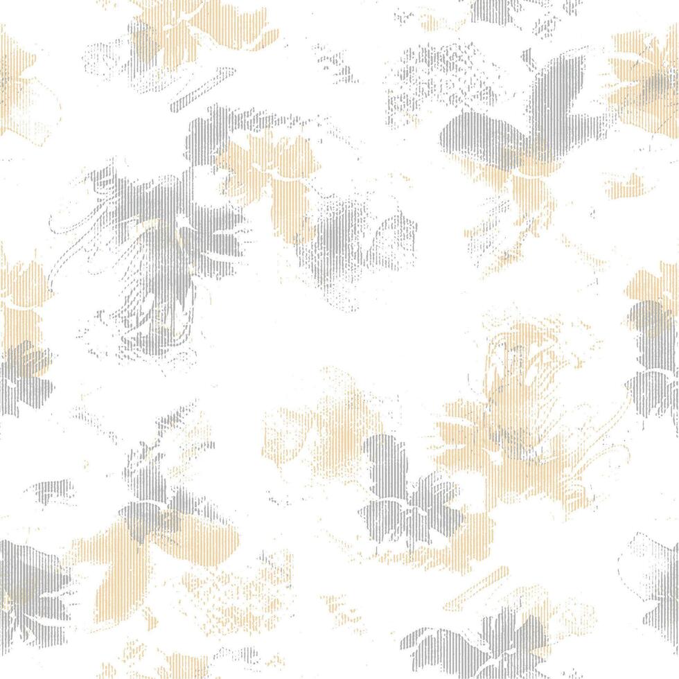 A white and gray floral wallpaper with a white background vector