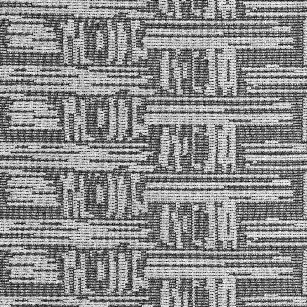 A black and white patterned fabric with a geometric design vector