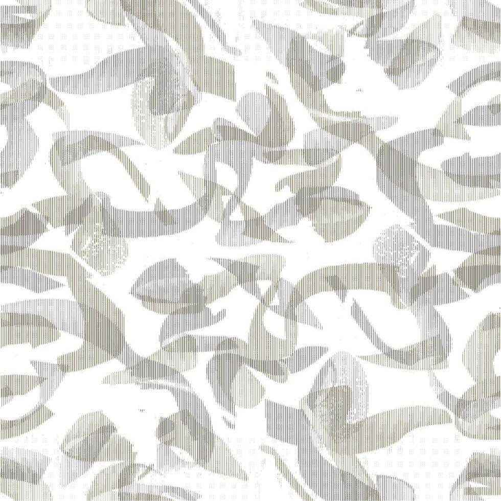 A pattern of abstract shapes in gray and white vector