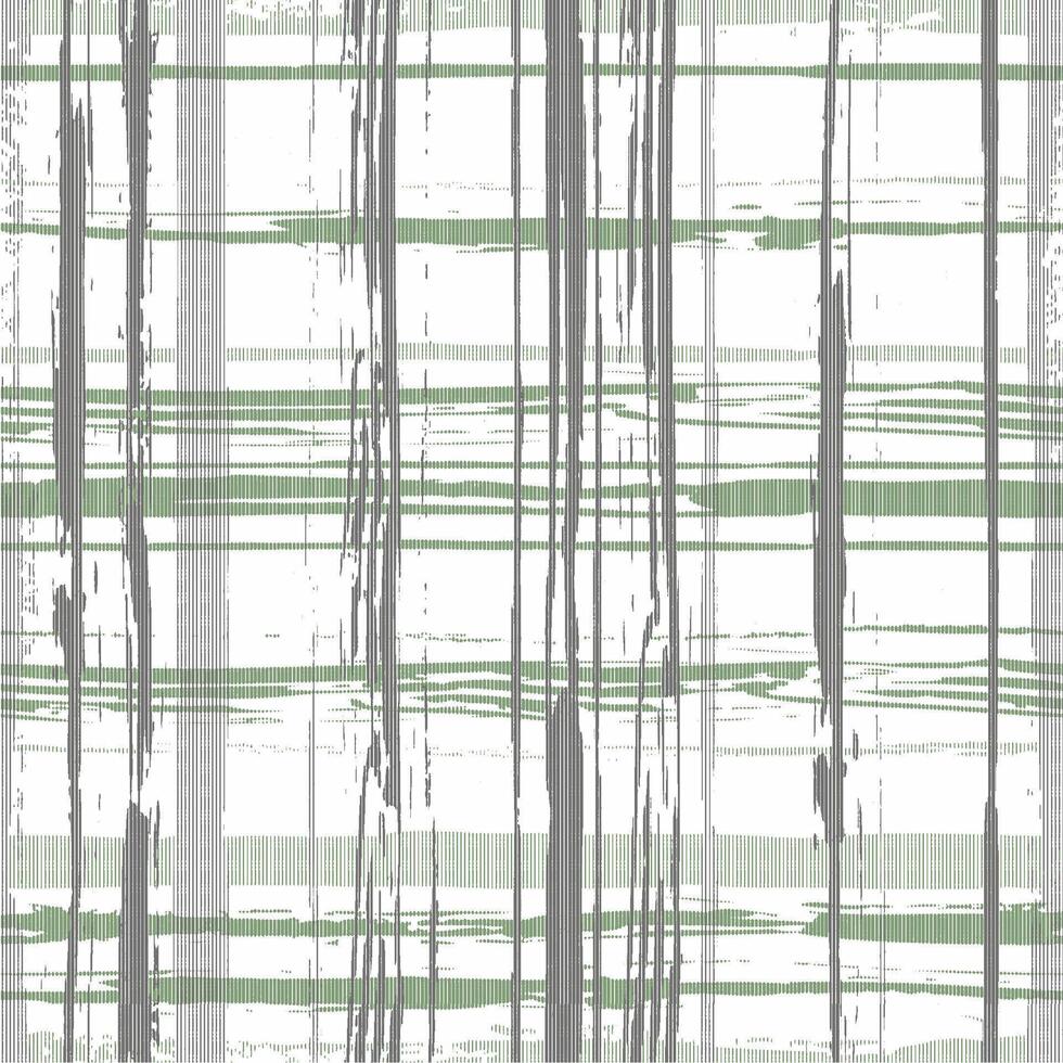 A green and white plaid fabric pattern vector