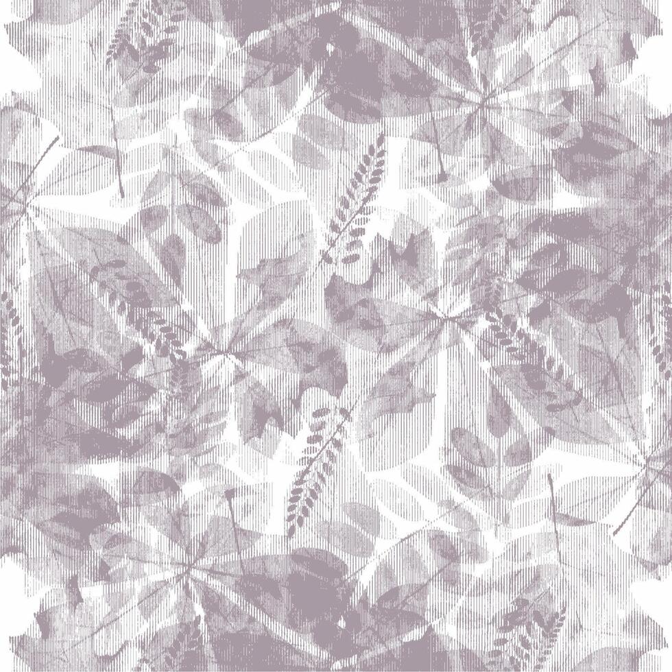 A purple and white pattern with leaves vector